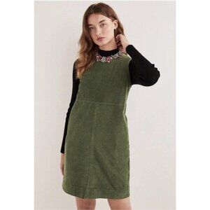 Boden Evie Cord Mini Shift Dress Kale Green Corduroy NEW $110 Sz US 10 UK 14